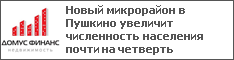 Новый микрорайон в Пушкино увеличит численность населения почти на четверть