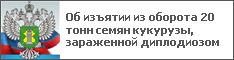 Об изъятии из оборота 20 тонн семян кукурузы, зараженной диплодиозом