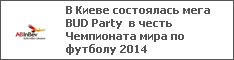 В Киеве состоялась мега BUD Party в честь Чемпионата мира по футболу 2014